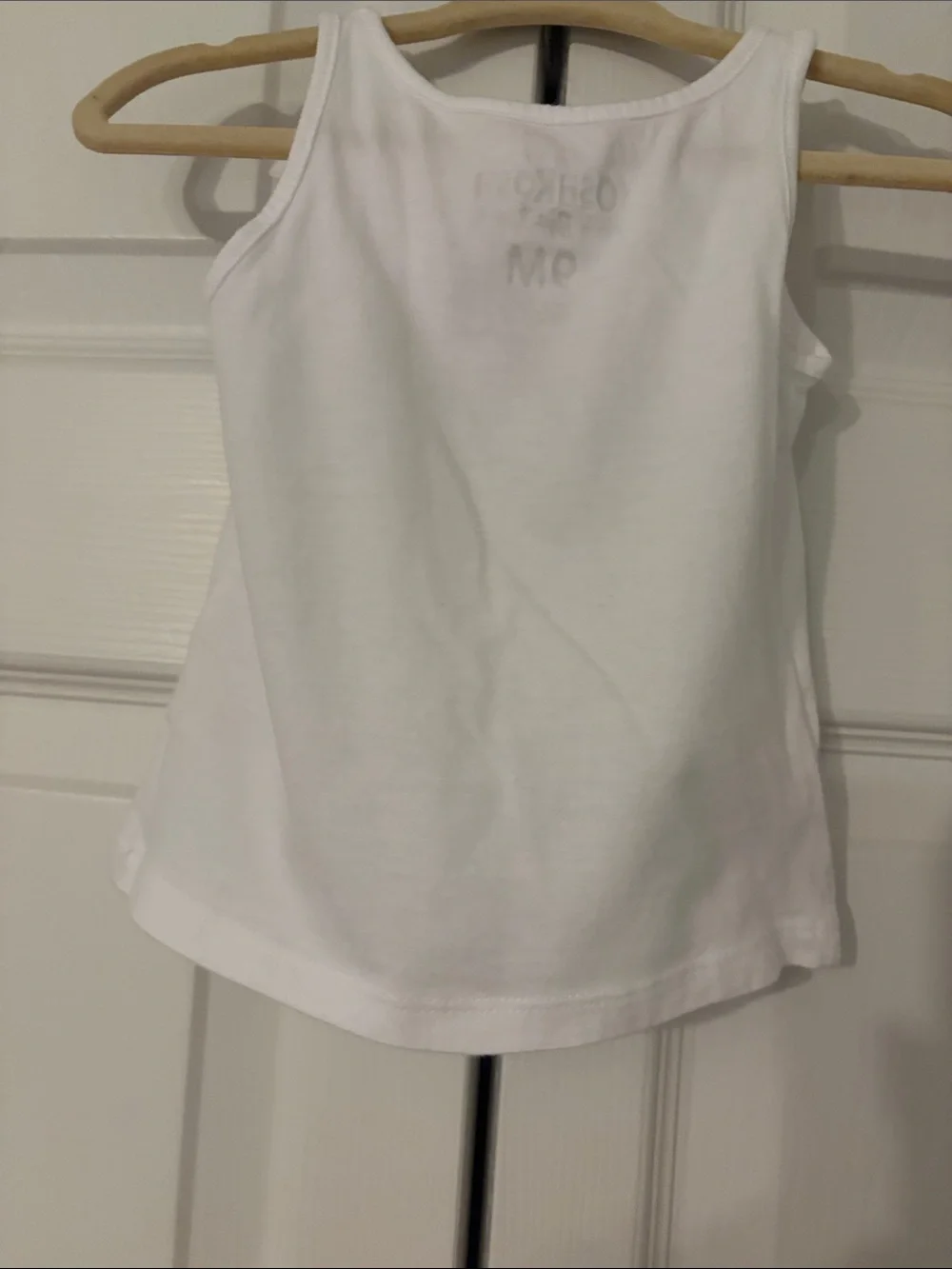 OshKosh B'gosh White Tank Top with Pink Flamingo & Teal Polka Dot Size 9 Months